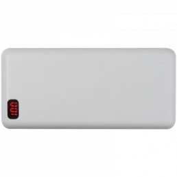 Повербанк з цифровим дисплеєм Easy Gifts 20000 mAh білий - 1498 Повербанк з цифровим дисплеєм Easy Gifts 20000 mAh білий - 1498