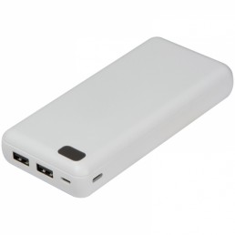 Повербанк з цифровим дисплеєм Easy Gifts 20000 mAh білий - 1498 Повербанк з цифровим дисплеєм Easy Gifts 20000 mAh білий - 1498