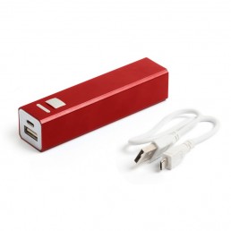 Повербанк Bergamo Handy 2200 mAh червоний металевий - 2072-2 Повербанк Bergamo Handy 2200 mAh червоний металевий - 2072-2